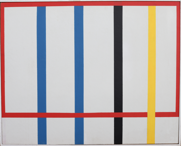 Série Mondrian estudo IV, 1995 - Acrílica sobre Eucatex - 80 × 100 cm