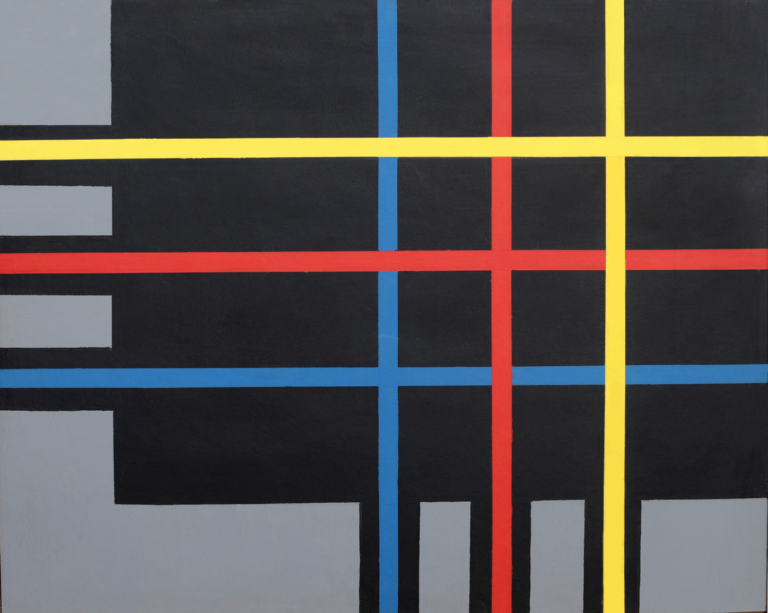 Série Mondrian estudo II, 1995 - Acrílica sobre Eucatex - 80 × 100 cm