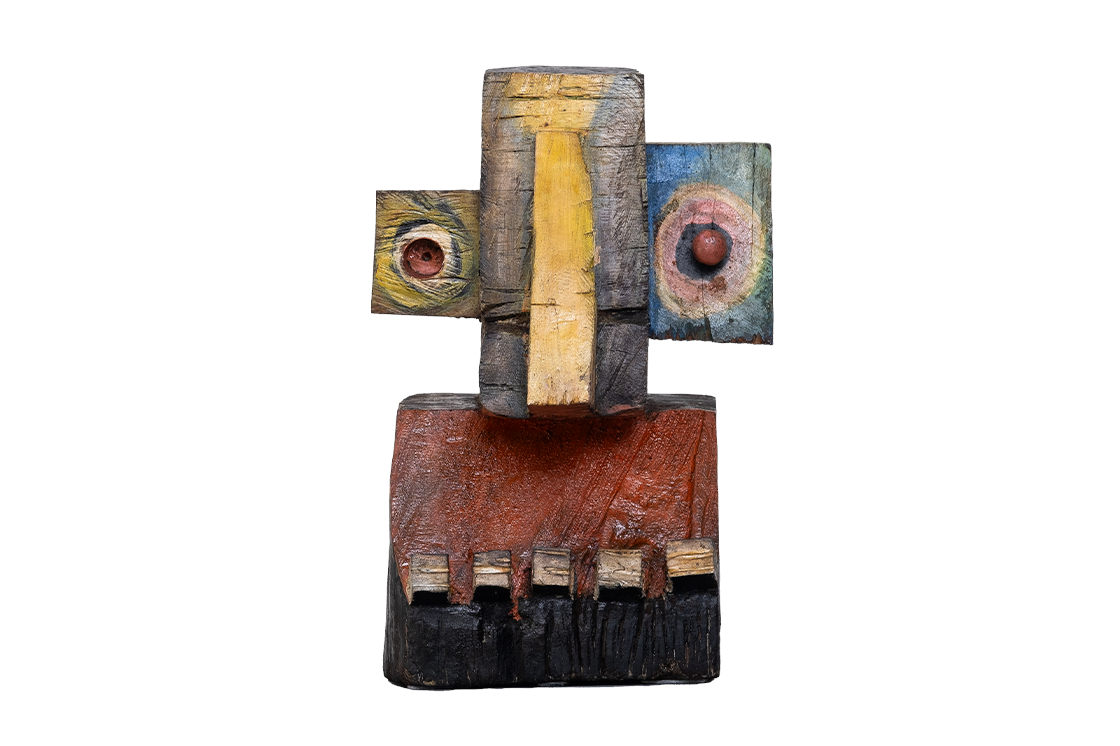 Sem título, 1988 - Escultura em madeira com pintura - 39×26×22 cm